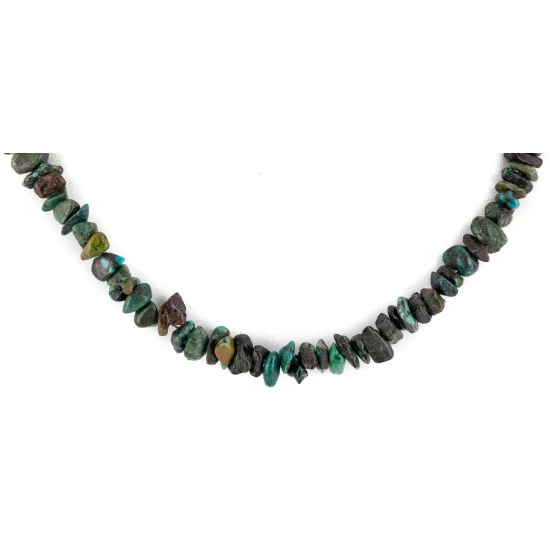 .925 Sterling Silver Certified Authentic Navajo Natural Turquoise Chain Native American Necklace 15797-2 .925 Sterling Silver Certified Authentic Navajo Natural Turquoise Chain Native American Necklace 15797-2