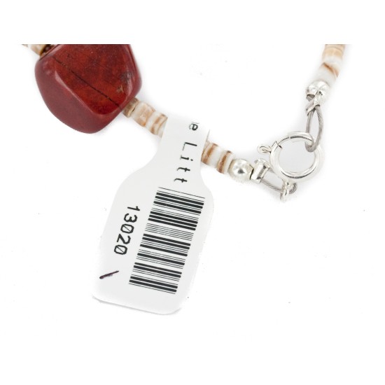 Certified Authentic Navajo .925 Sterling Silver Natural Turquoise and Red Jasper Native American Bracelet 13020-1 Certified Authentic Navajo .925 Sterling Silver Natural Turquoise and Red Jasper Native American Bracelet 13020-1