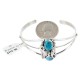Handmade Certified Authentic Navajo .925 Sterling Silver Natural Turquoise Native American Bracelet 13021