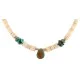 Certified Authentic Drop Navajo .925 Sterling Silver Natural Turquoise Graduated Melon Shell Native American Necklace 15632-48 Certified Authentic Drop Navajo .925 Sterling Silver Natural Turquoise Graduated Melon Shell Native American Necklace 15632-48