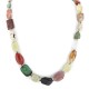 Certified Authentic Navajo .925 Sterling Silver Natural Turquoise and Multicolor Stones Native American Necklace 15343-32