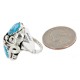 Handmade Certified Authentic Navajo .925 Sterling Silver Natural Turquoise Native American Ring Size 9 1/2 26208-1