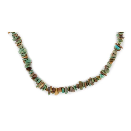 .925 Sterling Silver Certified Authentic Navajo Natural Turquoise Chain Native American Necklace 17067 .925 Sterling Silver Certified Authentic Navajo Natural Turquoise Chain Native American Necklace 17067
