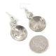 Vintage Style OLD Buffalo Nickel Coin Certified Authentic Navajo .925 Sterling Silver Natural Turquoise Dangle Earrings 18144