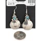 Vintage Style OLD Buffalo Nickel Coin Certified Authentic Navajo .925 Sterling Silver Natural Turquoise Dangle Earrings 18145