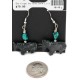 Horse Certified Authentic Navajo .925 Sterling Silver Hooks Natural Turquoise Jet Dangle Native American Earrings 18146-1