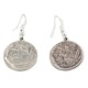 Vintage Style OLD Rusted Buffalo Nickel Coin Certified Authentic Navajo .925 Sterling Silver Dangle Earrings 27206