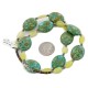 Certified Authentic .925 Sterling Silver Navajo Natural Agate and Composite Turquoise Native American Necklace 15380-65