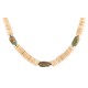 Certified Authentic .925 Sterling Silver Navajo Natural Graduated Melon Shell Turquoise Native American Necklace 18108-75