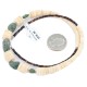 Certified Authentic .925 Sterling Silver Navajo Natural Turquoise Graduated Melon Shell Native American Necklace 17086