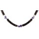 Certified Authentic .925 Sterling Silver Navajo Natural Graduated Heishi Amethyst Native American Necklace 15151-169