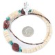 Certified Authentic Navajo .925 Sterling Silver Natural Turquoise Graduated Melon Shell and Red Jasper Native American Necklace 25235-3 Certified Authentic Navajo .925 Sterling Silver Natural Turquoise Graduated Melon Shell and Red Jasper Native American Necklace 25235-3