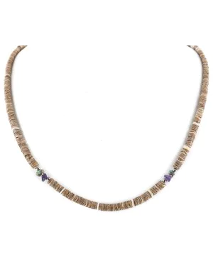 Certified Authentic .925 Sterling Silver Navajo Natural Turquoise Graduated Heishi Amethyst Native American Necklace 25231-2 Certified Authentic .925 Sterling Silver Navajo Natural Turquoise Graduated Heishi Amethyst Native American Necklace 25231-2