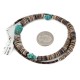 Certified Authentic .925 Sterling Silver Navajo Natural Turquoise Graduated Heishi Native American Necklace 18115