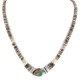 Certified Authentic Navajo .925 Sterling Silver Natural Graduated Heishi Turquoise Native American Necklace 7501008-710