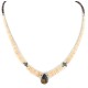 Certified Authentic Navajo .925 Sterling Silver Natural Graduated Melon Shell Turquoise Native American Necklace 17084-30 Certified Authentic Navajo .925 Sterling Silver Natural Graduated Melon Shell Turquoise Native American Necklace 17084-30