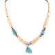 Certified Authentic Navajo .925 Sterling Silver Natural Turquoise Graduated Melon Shell Native American Necklace 15412-5 Certified Authentic Navajo .925 Sterling Silver Natural Turquoise Graduated Melon Shell Native American Necklace 15412-5