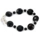 Certified Authentic Navajo Nickel Natural Black Onyx Native American Bracelet 13025-4 Certified Authentic Navajo Nickel Natural Black Onyx Native American Bracelet 13025-4