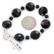 Certified Authentic Navajo Nickel Natural Black Onyx Native American Bracelet 13025-4 Certified Authentic Navajo Nickel Natural Black Onyx Native American Bracelet 13025-4