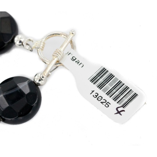 Certified Authentic Navajo Nickel Natural Black Onyx Native American Bracelet 13025-4 Certified Authentic Navajo Nickel Natural Black Onyx Native American Bracelet 13025-4