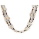Certified Authentic 2 Strand Navajo .925 Sterling Silver White Howlite Tigers Eye Native American Necklace 17047-3