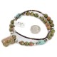 Certified Authentic Turtle Navajo .925 Sterling Silver Natural Turquoise Green Jasper Native American Necklace 12226-44