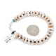 Certified Authentic Navajo .925 Sterling Silver White Howlite Native American Bracelet 12975-5