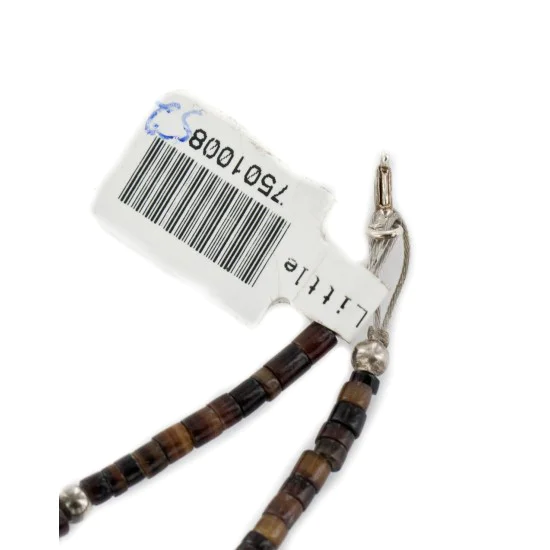 Certified Authentic Drop Navajo .925 Sterling Silver Natural Turquoise Graduated Heishi Native American Necklace 7501008-52 Certified Authentic Drop Navajo .925 Sterling Silver Natural Turquoise Graduated Heishi Native American Necklace 7501008-52