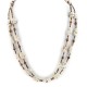 Certified Authentic 2 Strand Navajo .925 Sterling Silver White Howlite Tigers Eye Native American Necklace 17047-3