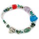 Certified Authentic Navajo .925 Sterling Silver Turquoise Amethyst Jasper Coral Native American Bracelet 12979-4