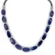 Certified Authentic Navajo Nickel Natural Lapis Lazuli Hematite Native American Necklace 25320-1