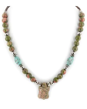 Certified Authentic Turtle Navajo .925 Sterling Silver Natural Turquoise Green Jasper Native American Necklace 12226-44 Certified Authentic Turtle Navajo .925 Sterling Silver Natural Turquoise Green Jasper Native American Necklace 12226-44
