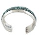 Nickel Navajo Handmade Certified Authentic Natural Chips Inlay Turquoise Native American Bracelet 12993