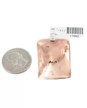 Bear Paw Navajo .925 Sterling Silver Handmade Certified Authentic Pure Copper Native American Pendant 17062 Bear Paw Navajo .925 Sterling Silver Handmade Certified Authentic Pure Copper Native American Pendant 17062