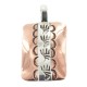 Bear Paw Navajo .925 Sterling Silver Handmade Certified Authentic Pure Copper Native American Pendant 17062