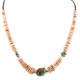 Certified Authentic Navajo .925 Sterling Silver Natural Turquoise Graduated Spiny Oyster Native American Necklace 17059