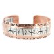 Cross Navajo .925 Sterling Silver Handmade Certified Authentic Pure Copper Native American Bracelet 13003
