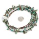 3 Strand Certified Authentic Navajo .925 Sterling Silver Natural Turquoise Native American Necklace 750107-41