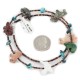 Delicate Certified Authentic Navajo .925 Sterling Silver Natural Turquoise Multicolor Stones Native American Necklace 17046-3