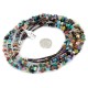 3 Strand Certified Authentic Navajo .925 Sterling Silver Natural Multicolor Stones Native American Necklace 15486-27