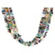 3 Strand Certified Authentic Navajo .925 Sterling Silver Natural Multicolor Stones Native American Necklace  25318
