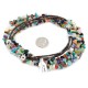 3 Strand Certified Authentic Navajo .925 Sterling Silver Natural Multicolor Stones Native American Necklace  25318