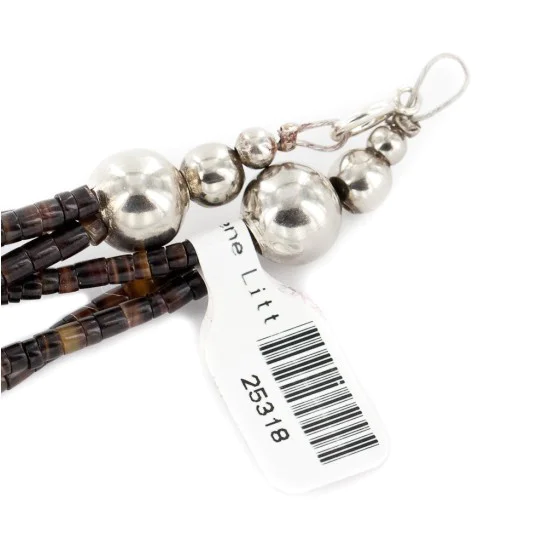 3 Strand Certified Authentic Navajo .925 Sterling Silver Natural Multicolor Stones Native American Necklace  25318