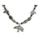 Bear Certified Authentic Navajo .925 Sterling Silver Natural Turquoise Green Jasper Hematite Agate Native American Necklace 17045 Bear Certified Authentic Navajo .925 Sterling Silver Natural Turquoise Green Jasper Hematite Agate Native American Necklace 17045