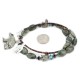 Bear Certified Authentic Navajo .925 Sterling Silver Natural Turquoise Green Jasper Hematite Agate Native American Necklace 17045 Bear Certified Authentic Navajo .925 Sterling Silver Natural Turquoise Green Jasper Hematite Agate Native American Necklace 17045