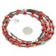 3 Strand Certified Authentic Navajo .925 Sterling Silver Natural Turquoise Coral Native American Necklace 18133-3
