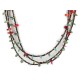 3 Strand Certified Authentic Navajo .925 Sterling Silver Natural Turquoise Coral Heishi Native American Necklace 18108-20 3 Strand Certified Authentic Navajo .925 Sterling Silver Natural Turquoise Coral Heishi Native American Necklace 18108-20