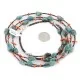 3 Strand Certified Authentic Navajo .925 Sterling Silver Natural Turquoise Coral Heishi Native American Necklace 15297-18 3 Strand Certified Authentic Navajo .925 Sterling Silver Natural Turquoise Coral Heishi Native American Necklace 15297-18
