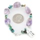 Certified Authentic Navajo .925 Sterling Silver Natural Turquoise Amethyst Native American Bracelet 12978-2