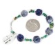 Delicate Certified Authentic Navajo .925 Sterling Silver Natural Turquoise Lapis Native American Bracelet 12976-2 Delicate Certified Authentic Navajo .925 Sterling Silver Natural Turquoise Lapis Native American Bracelet 12976-2
